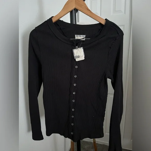 NWOT FREE PEOPLE WE THE FREE We The Free It's On Cardi | Black MSRP $68 Size XL - Picture 6 of 9